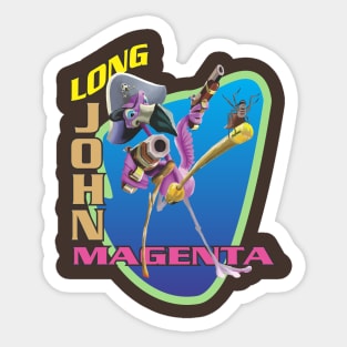 Long John Magenta Sticker